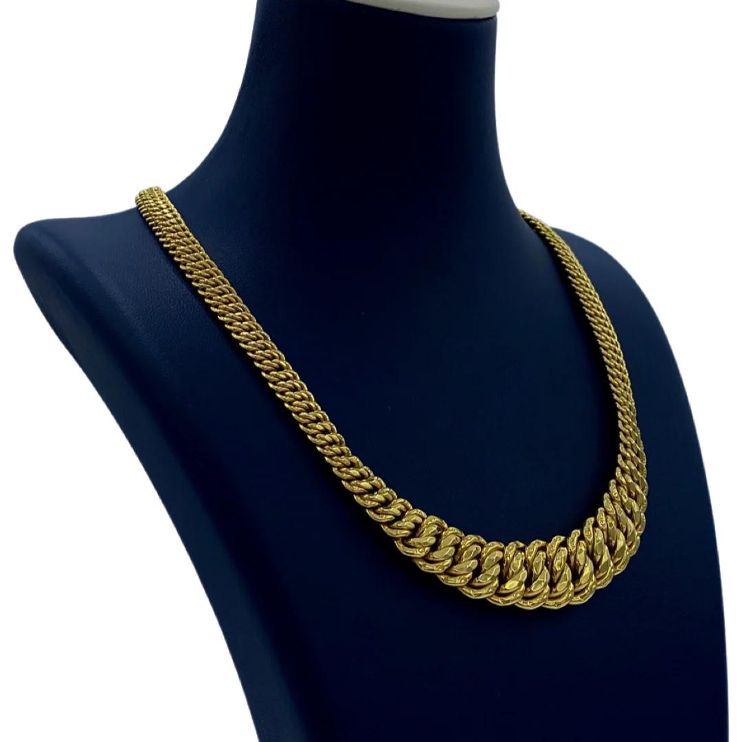 Fancy Italian Link Necklace Set with Princess Cut Style - Image 4