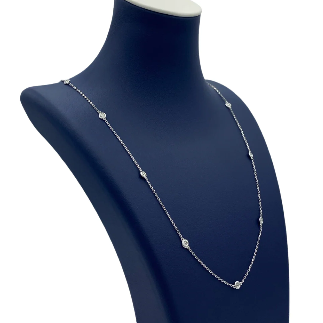 Women's Sterling Silver Necklace with Stones - Image 4