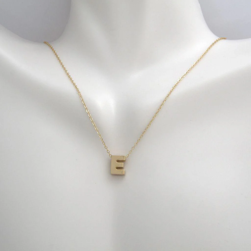 All Gold Letter Charm Necklace: A-Z - Image 10