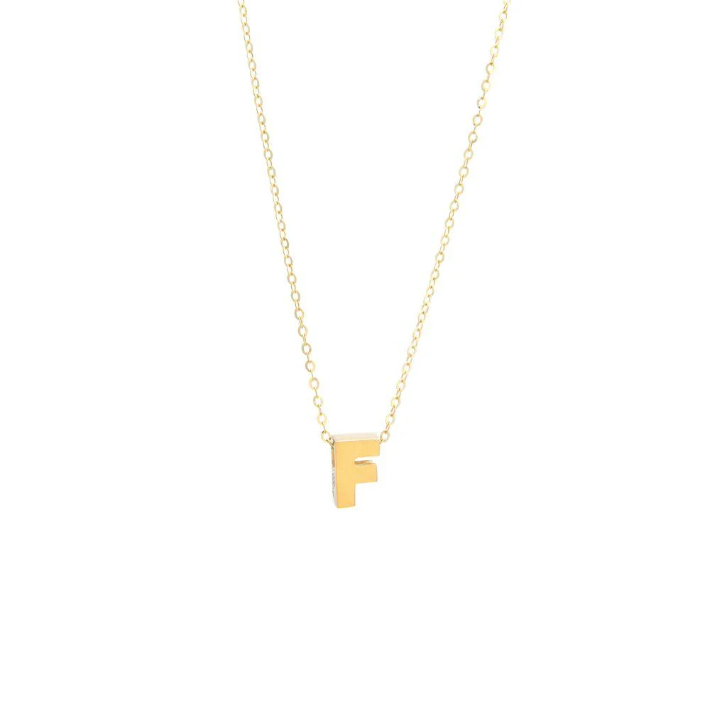 All Gold Letter Charm Necklace: A-Z - Image 11