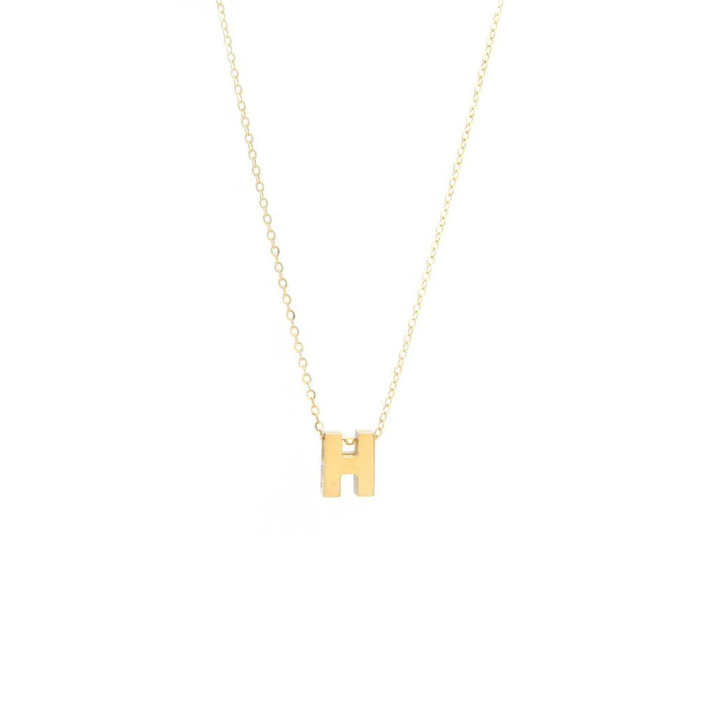 All Gold Letter Charm Necklace: A-Z - Image 15