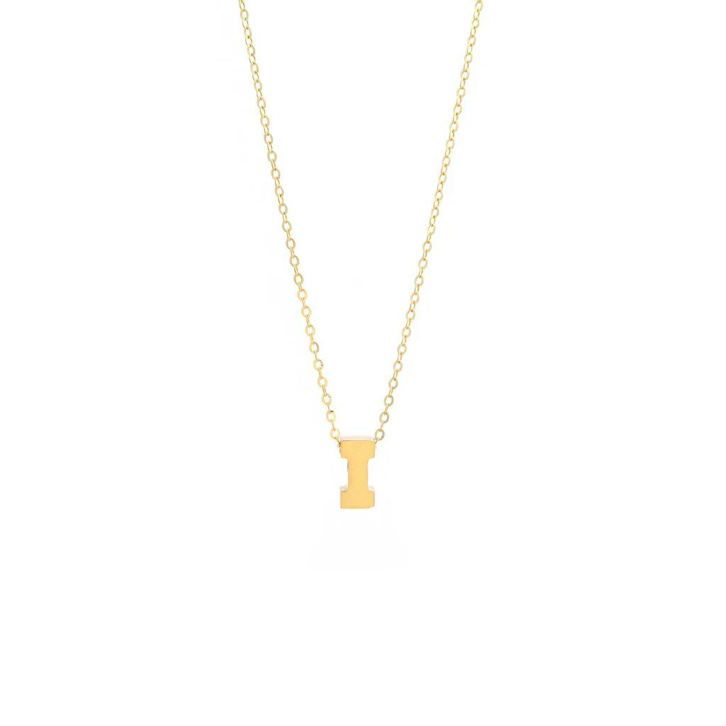All Gold Letter Charm Necklace: A-Z - Image 17