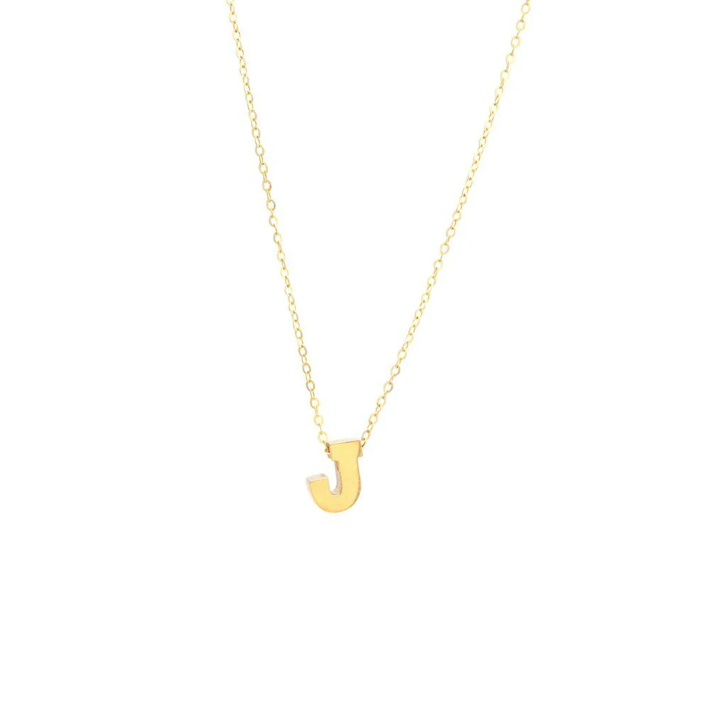 All Gold Letter Charm Necklace: A-Z - Image 19