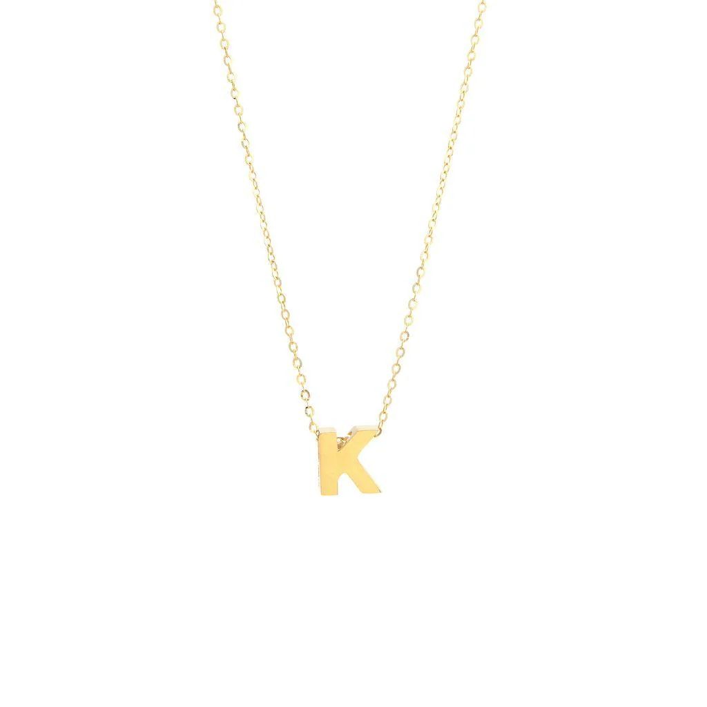All Gold Letter Charm Necklace: A-Z - Image 21