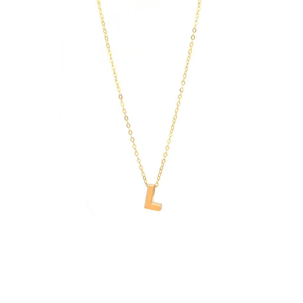 All Gold Letter Charm Necklace: A-Z - Image 23