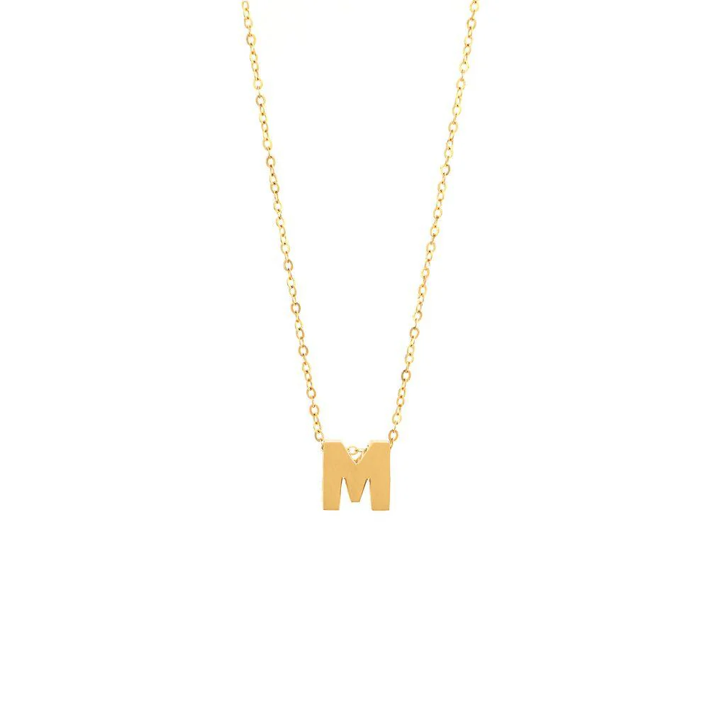 All Gold Letter Charm Necklace: A-Z - Image 24