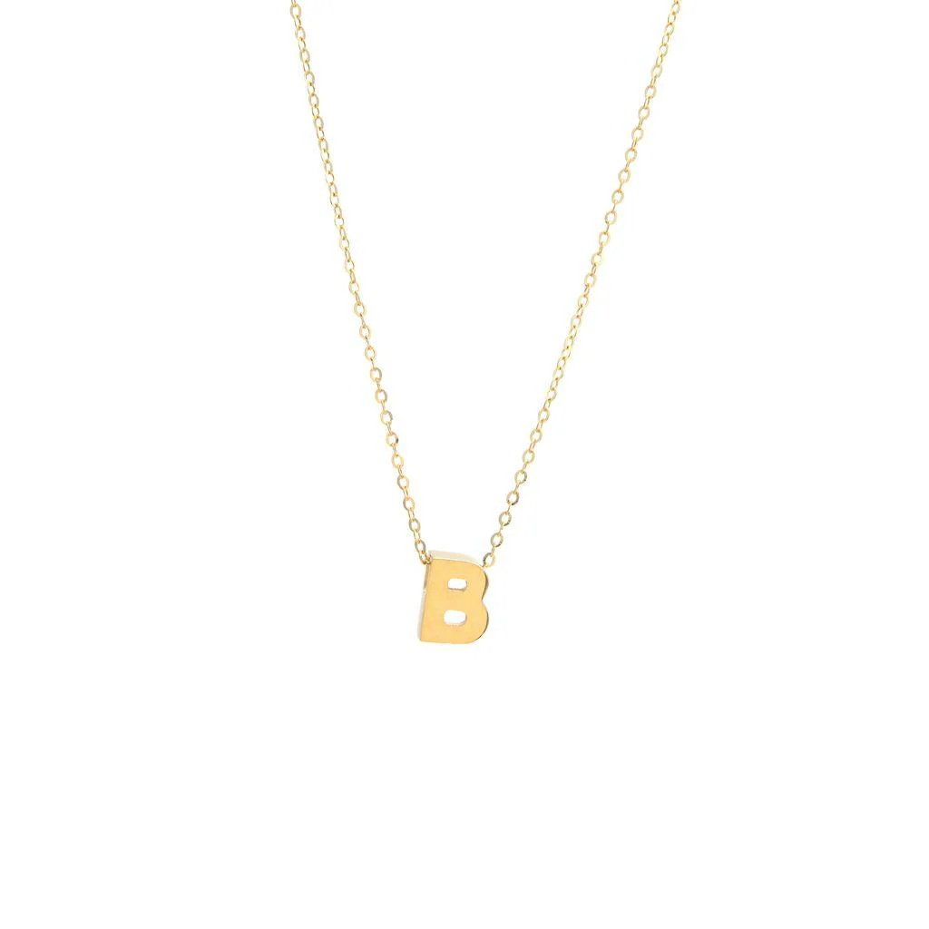 All Gold Letter Charm Necklace: A-Z - Image 3