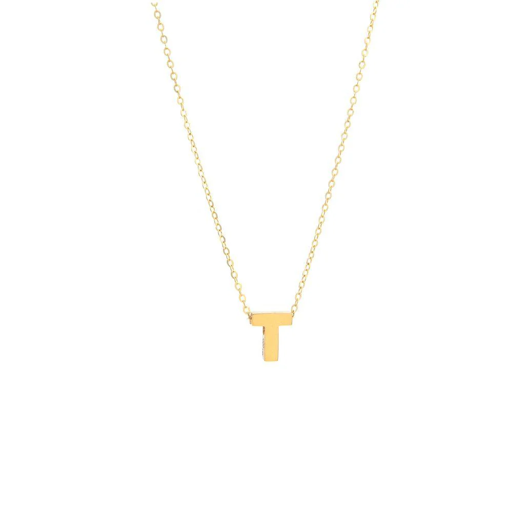 All Gold Letter Charm Necklace: A-Z - Image 38