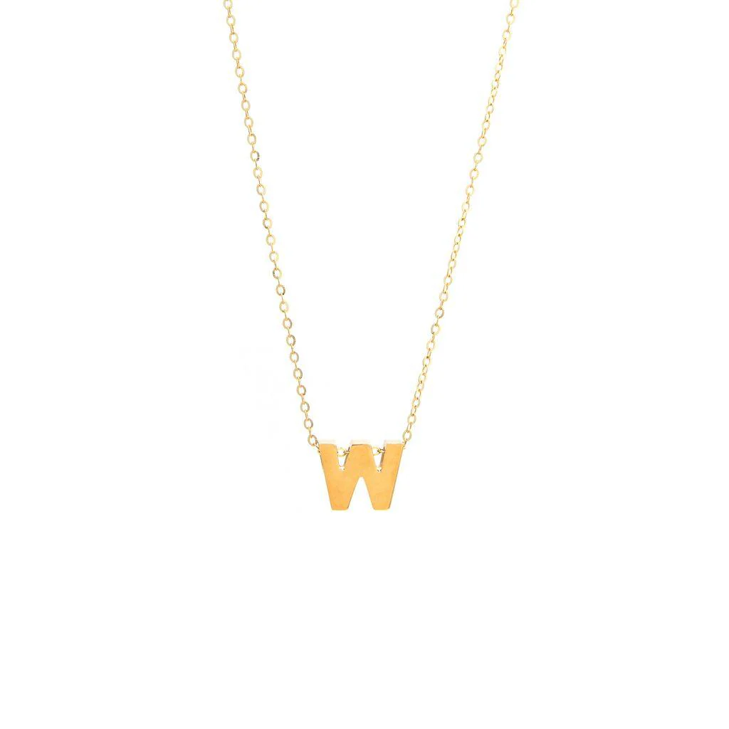 All Gold Letter Charm Necklace: A-Z - Image 44