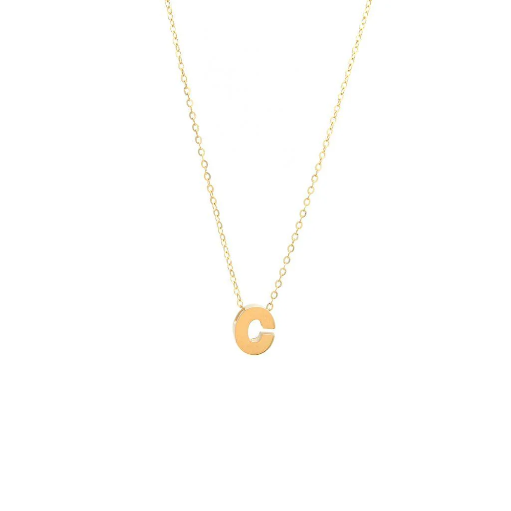 All Gold Letter Charm Necklace: A-Z - Image 5