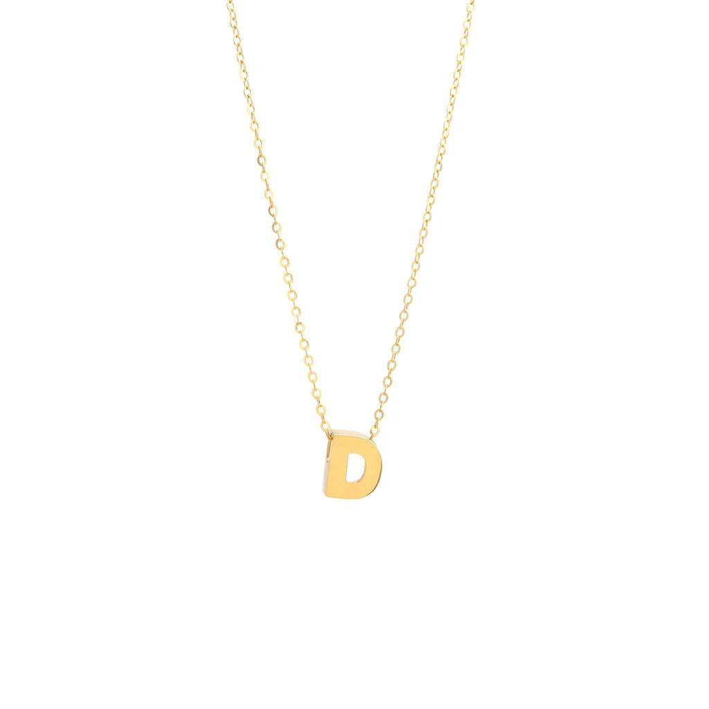 All Gold Letter Charm Necklace: A-Z - Image 7