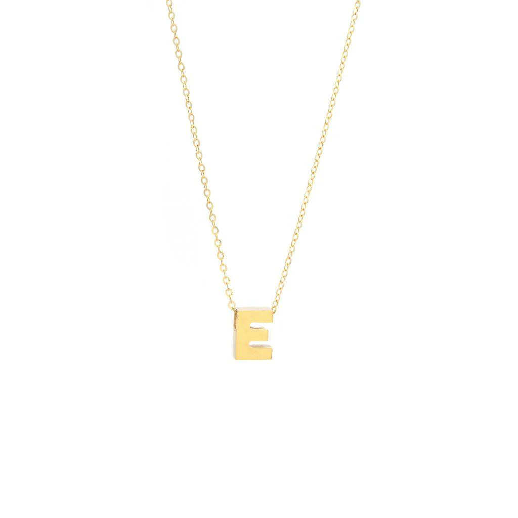 All Gold Letter Charm Necklace: A-Z - Image 9