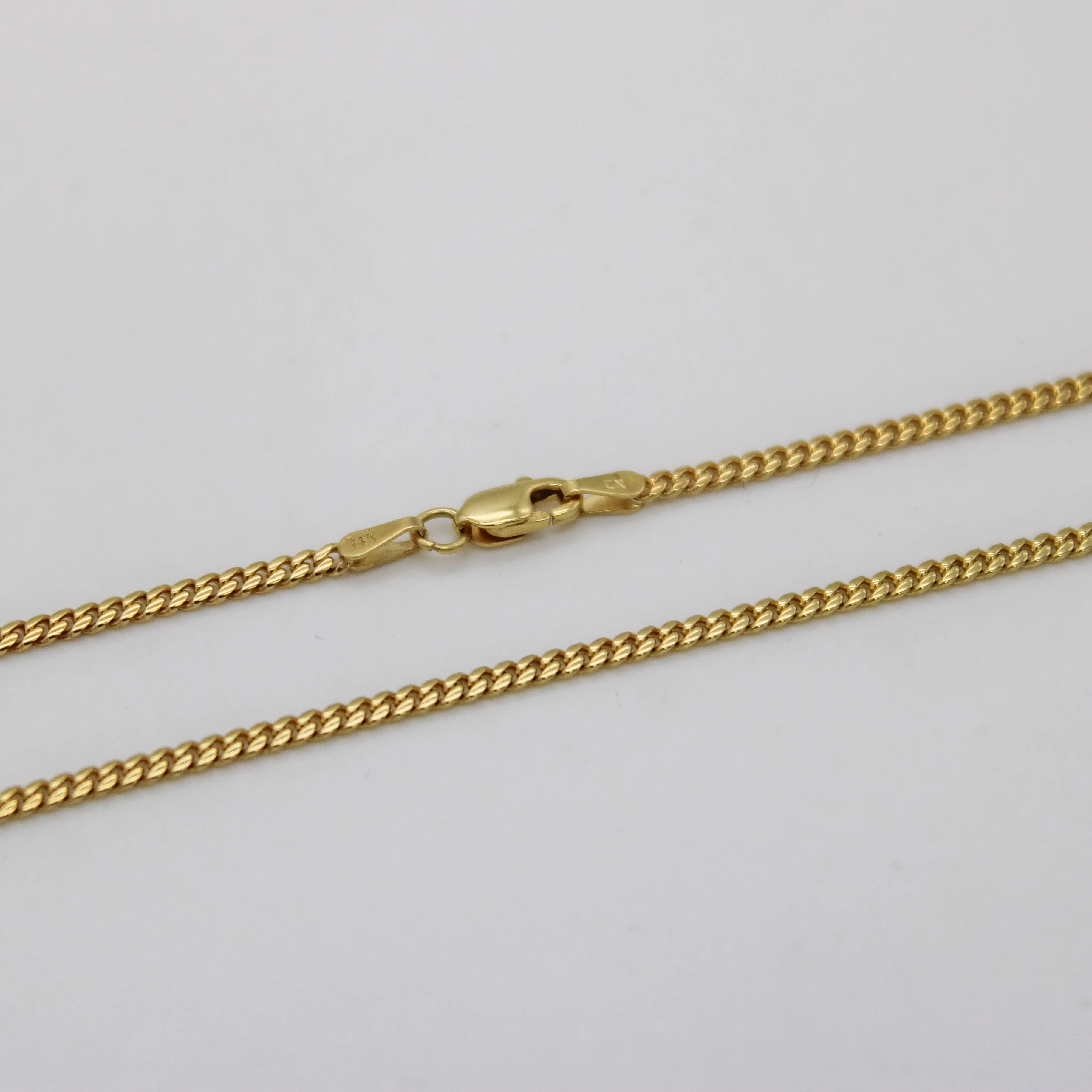 14K Solid Yellow Gold Micro Cuban Link Chain Necklace From 1 mm to 2.5 mm - Image 10