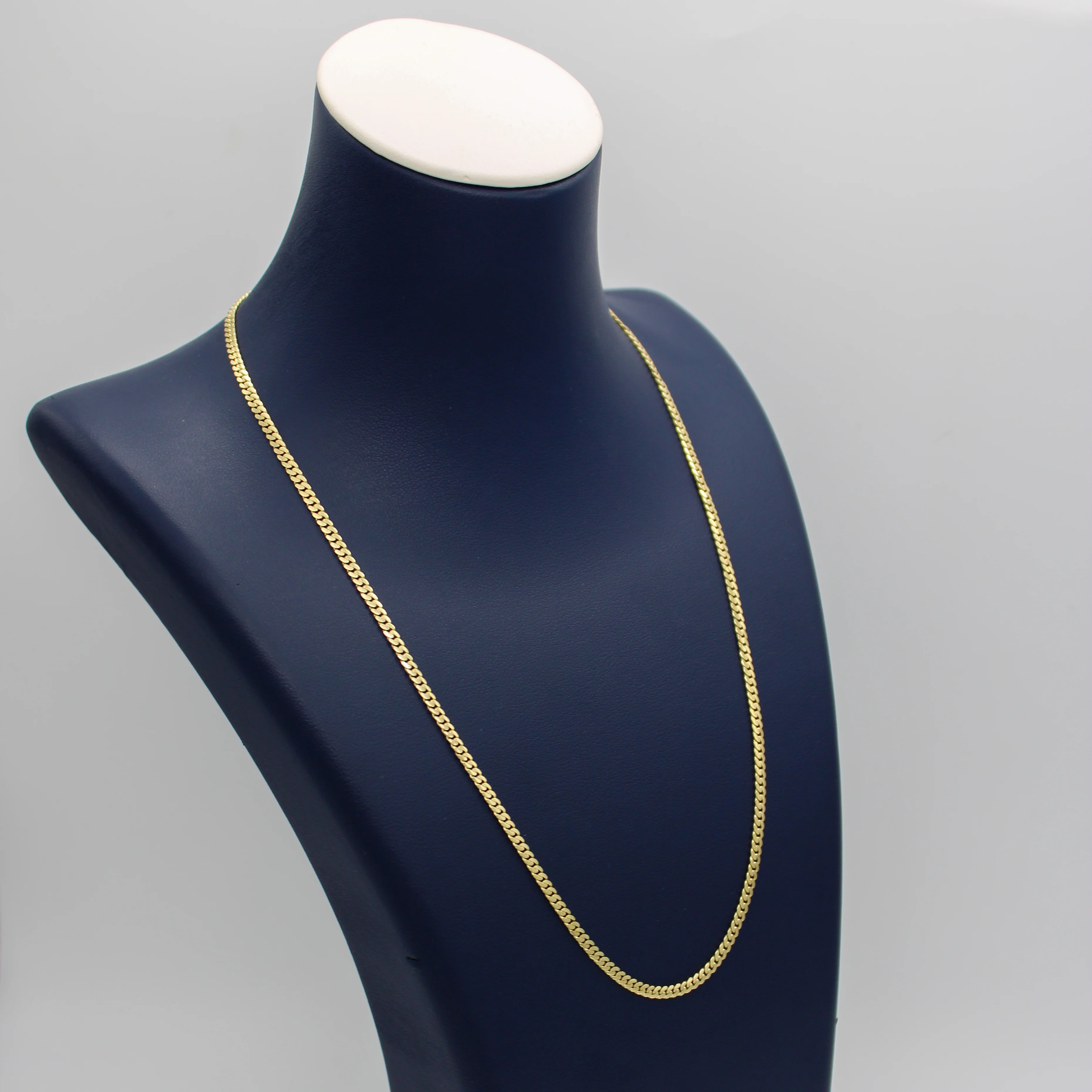 14K Solid Yellow Gold Micro Cuban Link Chain Necklace From 1 mm to 2.5 mm - Image 13