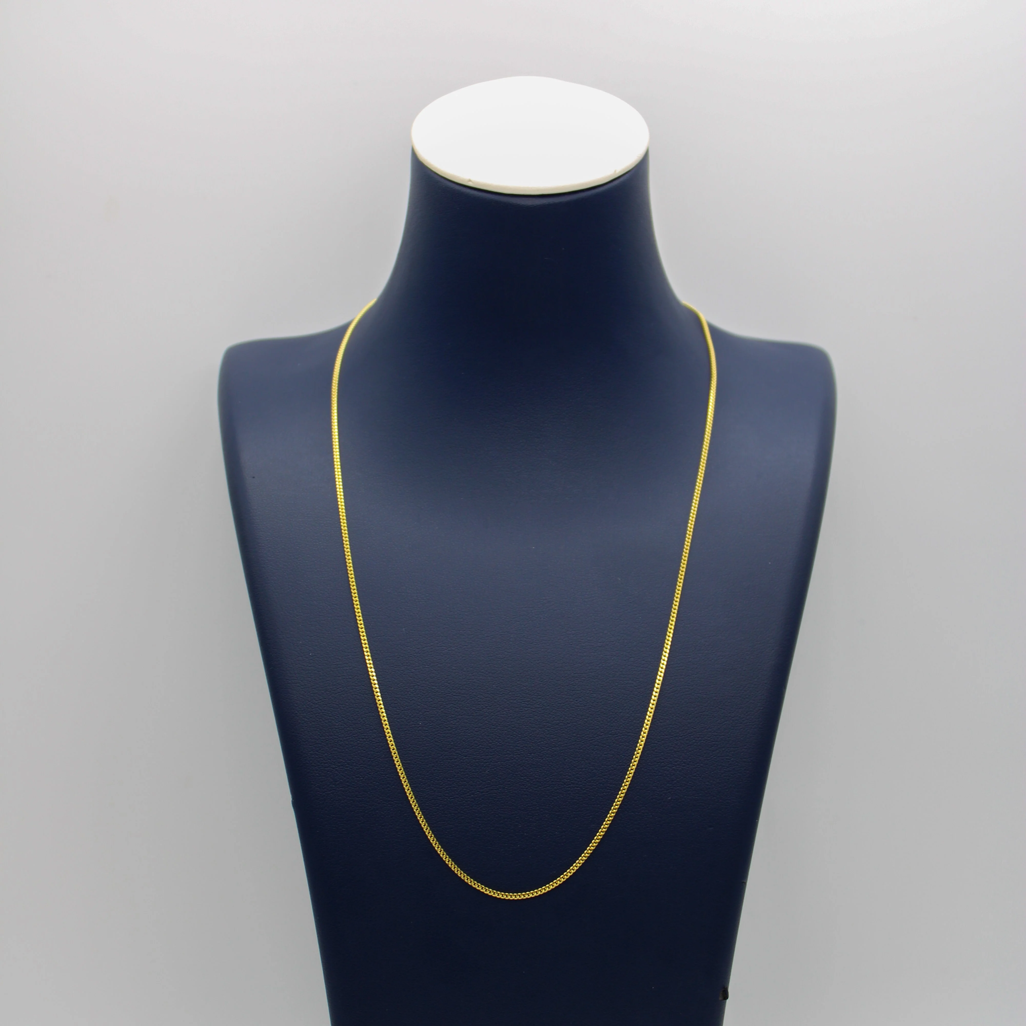 14K Solid Yellow Gold Micro Cuban Link Chain Necklace From 1 mm to 2.5 mm - Image 3