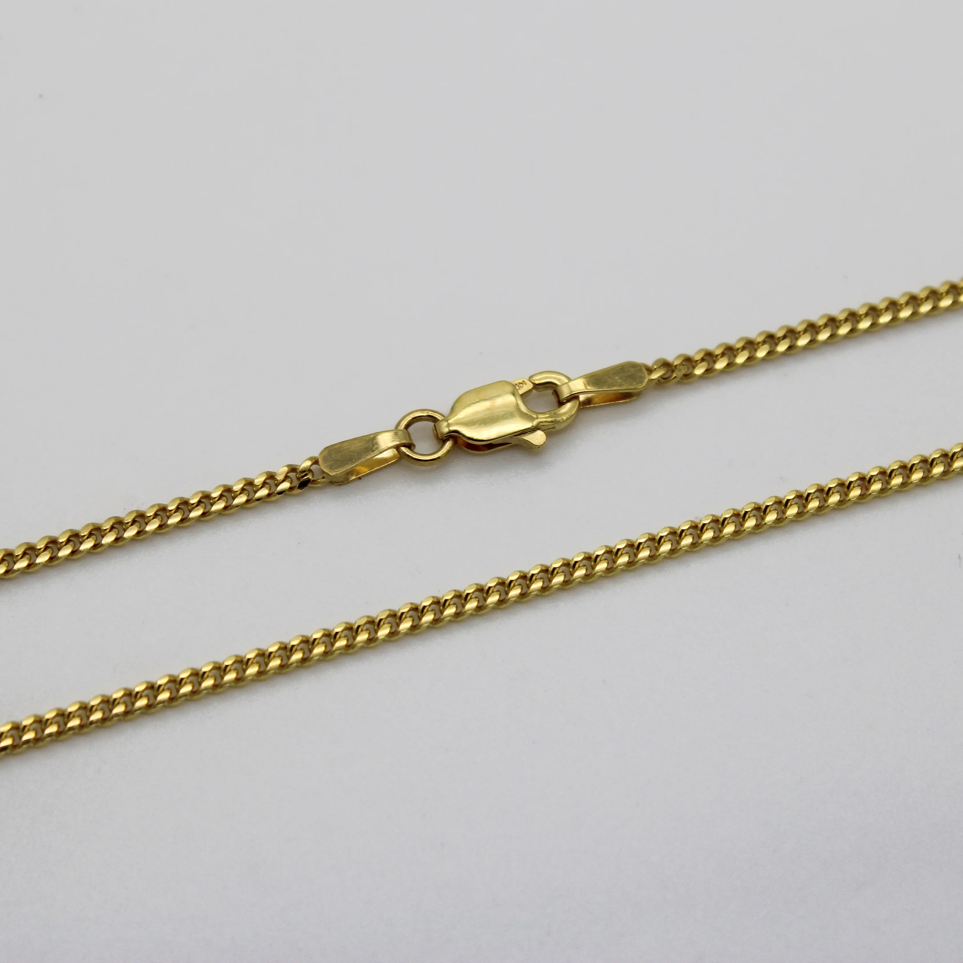 14K Solid Yellow Gold Micro Cuban Link Chain Necklace From 1 mm to 2.5 mm - Image 7