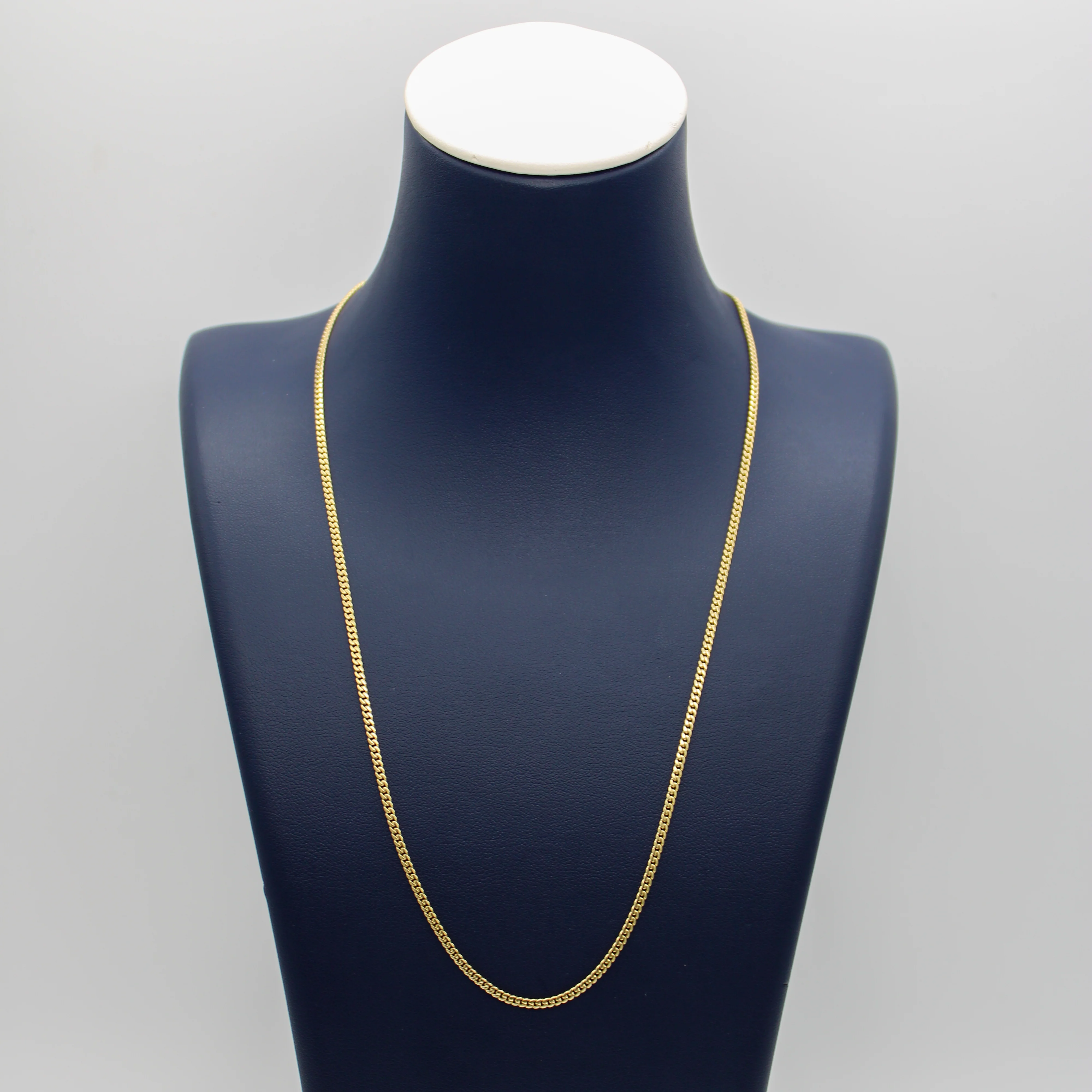 14K Solid Yellow Gold Micro Cuban Link Chain Necklace From 1 mm to 2.5 mm - Image 9