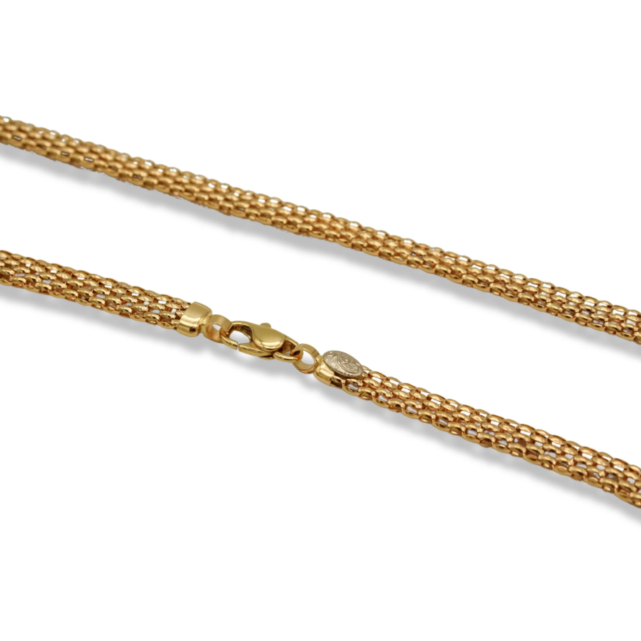 Women’s Fancy Italian Mesh Style Necklace In 18K Gold - Image 3